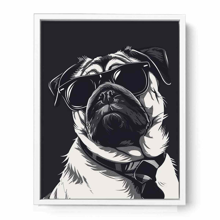 Smart Pug Framed Print