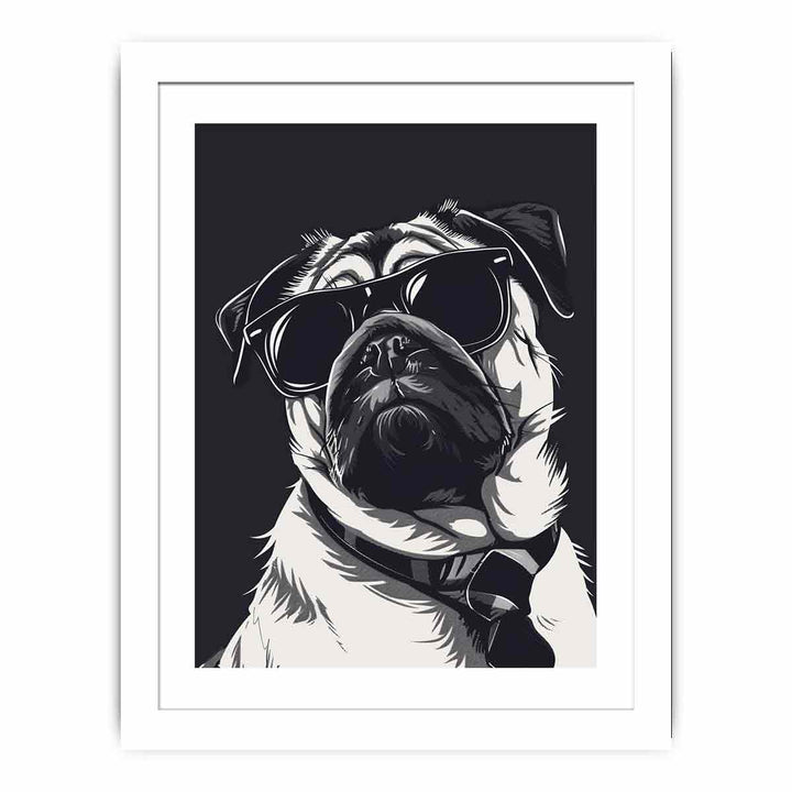 Smart Pug Streched canvas