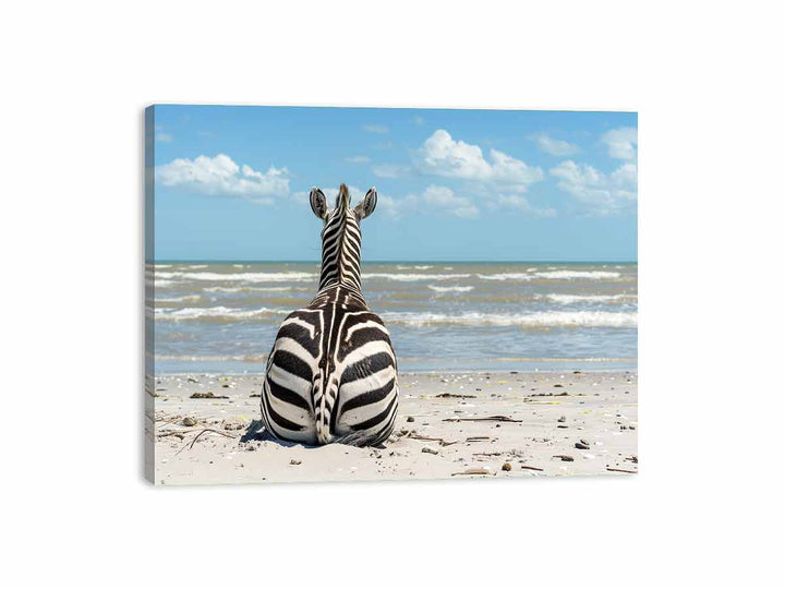 Calm Zebra Canvas Print