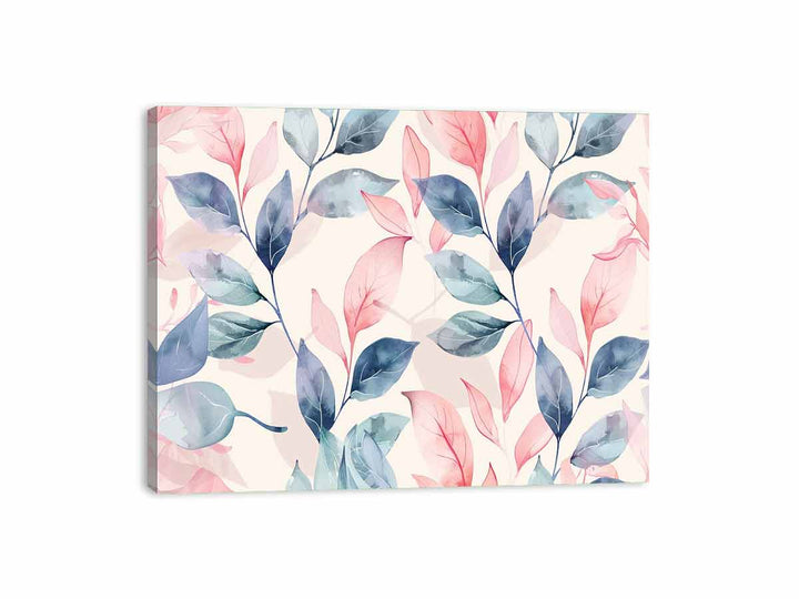 Pastel Leaves Canvas Print