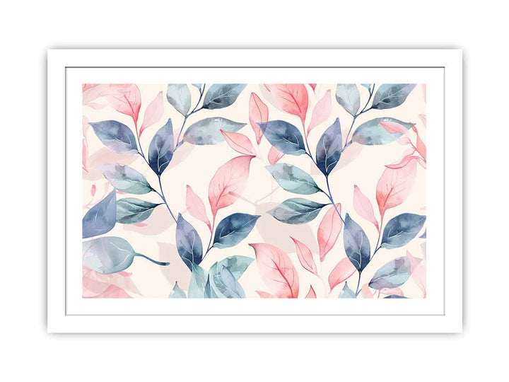 Pastel Leaves Streched canvas