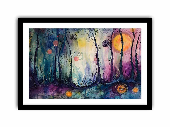 Whimsical Trees  Art Print