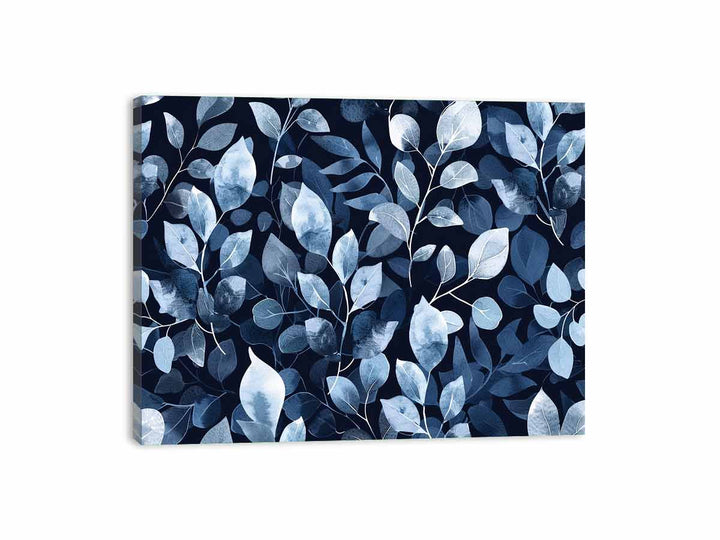 Blue Leaves Canvas Print