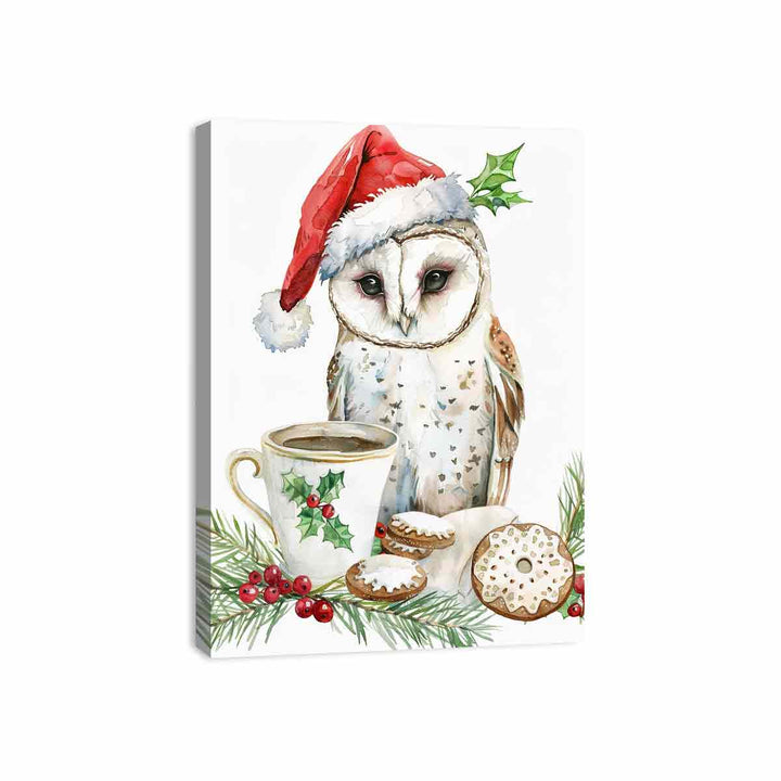 Festive Owl  Canvas Print