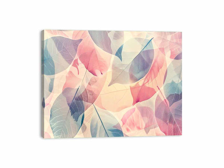 Pastel Leaves  Canvas Print