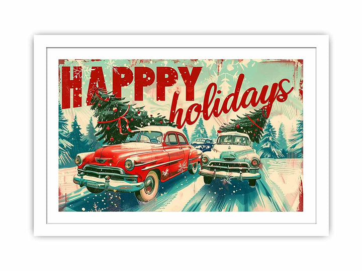 Happy Holidays Poster Streched canvas