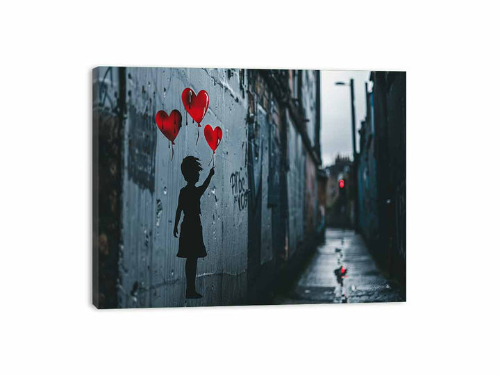 Red Hearts Canvas Print