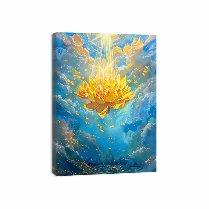 Yellow Lotus Canvas Print