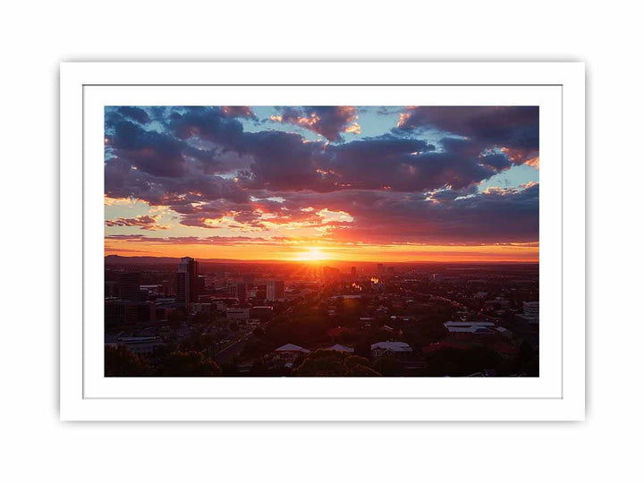 Adelaide Sunset Streched canvas