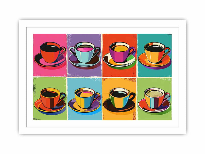 Coffee Cups Streched canvas