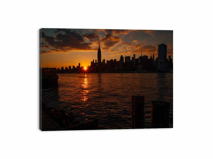 New York Sunset Canvas Print