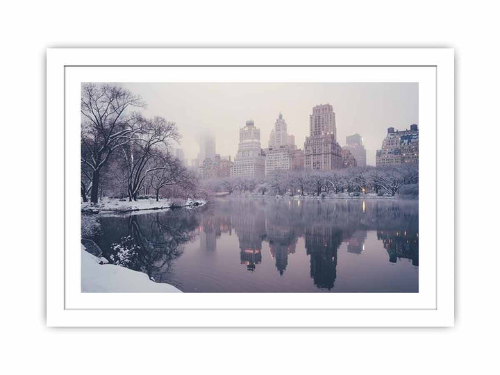 Central Park in Winter  Streched canvas