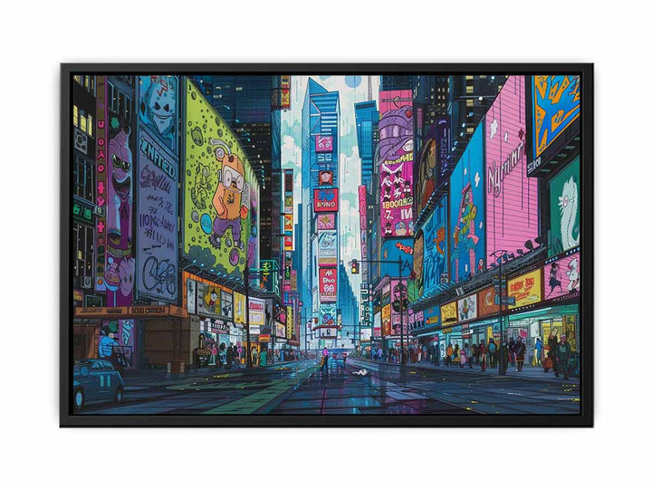 Retro Time Square   Painting