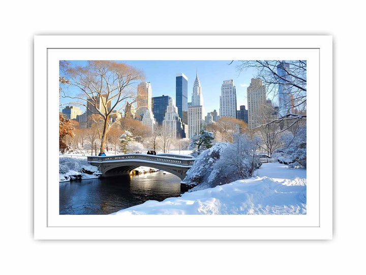 Central Park in Winter  Streched canvas