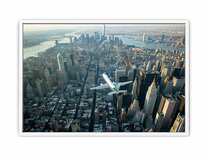 Flight  Over New York Framed Print