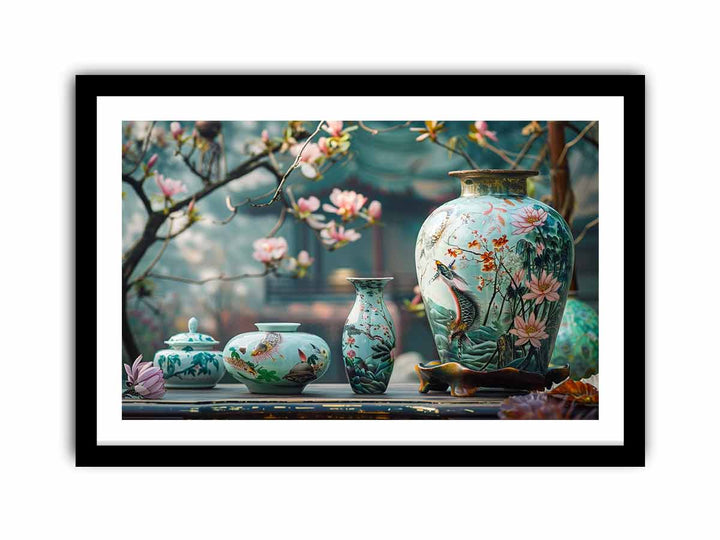 Vases and Tea Sets  Art Print