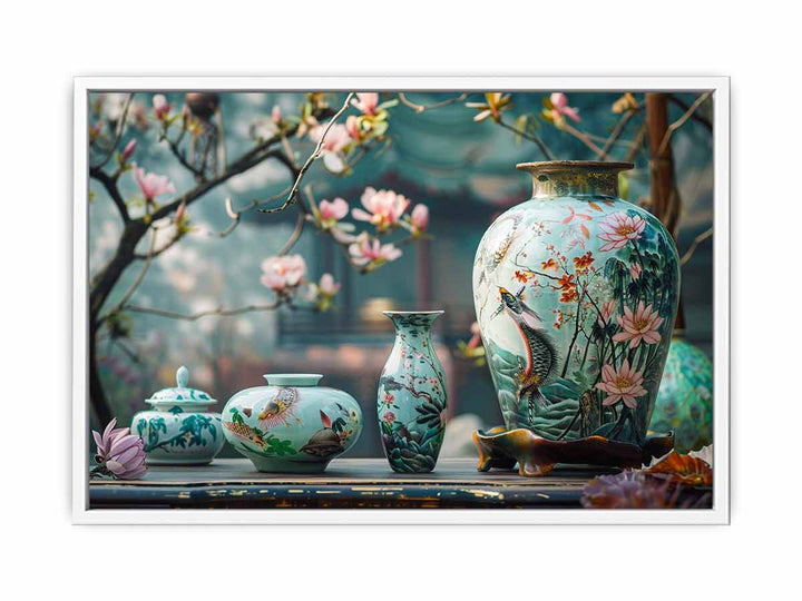 Vases and Tea Sets Framed Print