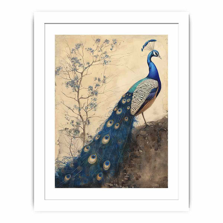 Blue Peacock  Streched canvas