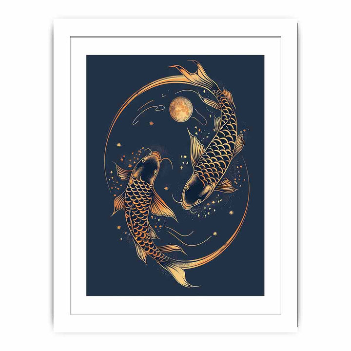 Lucky Koi Fish  Streched canvas