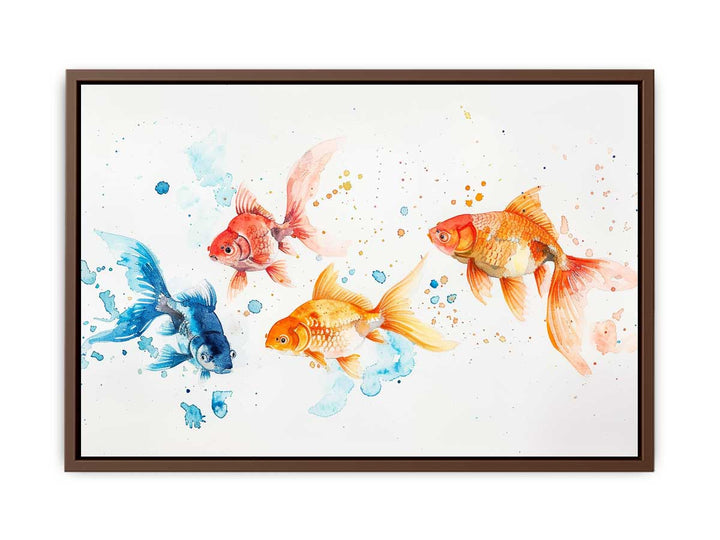 Gold Fish Watercolor  Painting