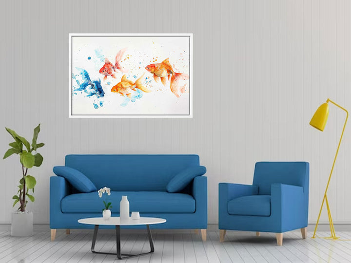 Gold Fish Watercolor Painting Art Print