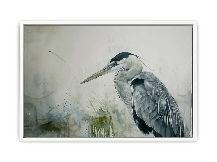 Heron Watercolor Painting