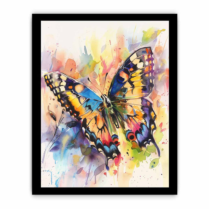 Watercolor Butterfly Painting   framed Print