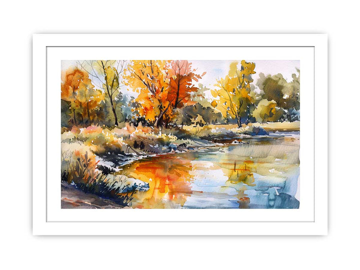 Watercolor Paining framed Print