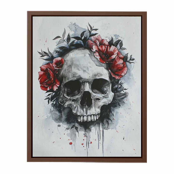 Watercolor Skull  Painting