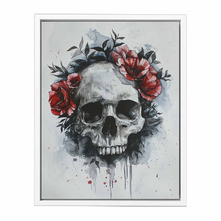 Watercolor Skull  Painting