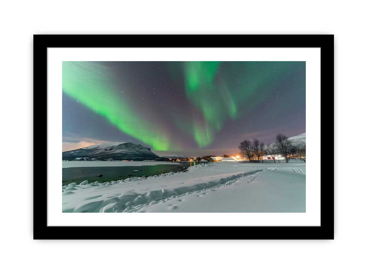 Northern Lights Painting  framed Print