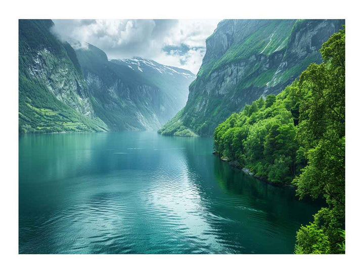 Fjord Landscape Art Print