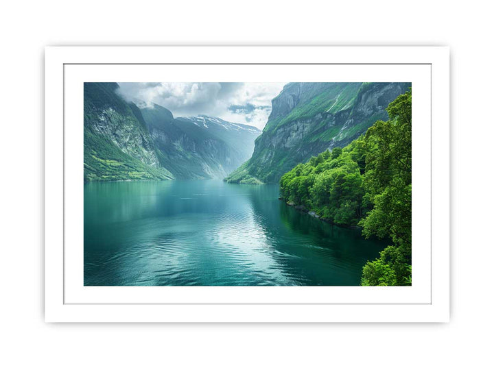 Fjord Landscape framed Print