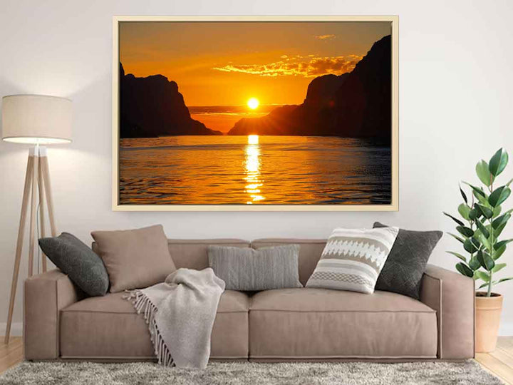 Midnight Sun in Norway Art Print