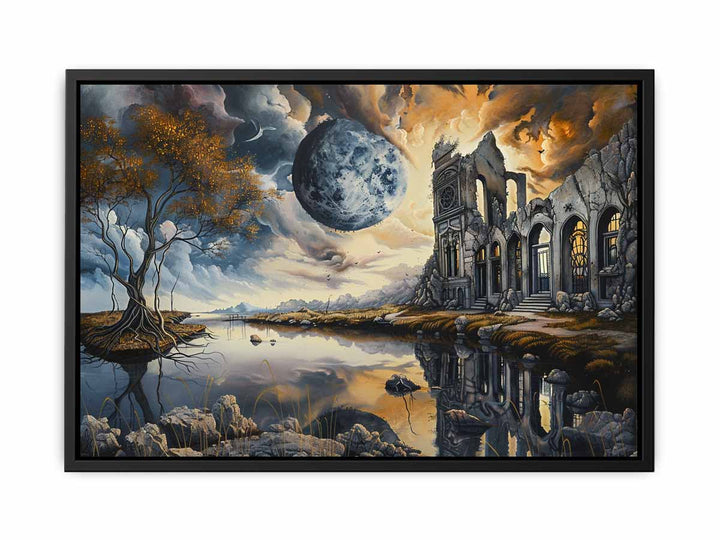 Evening  Moon canvas Print