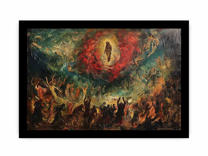 Christ In Hell Painting framed Print