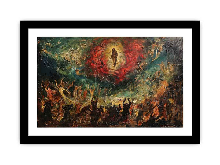 Christ In Hell Painting framed Print