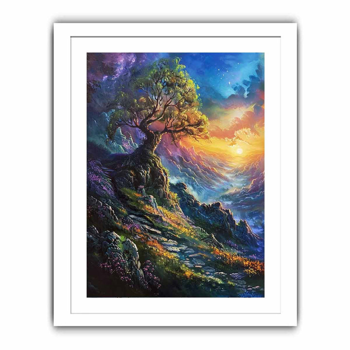 Up Tree framed Print