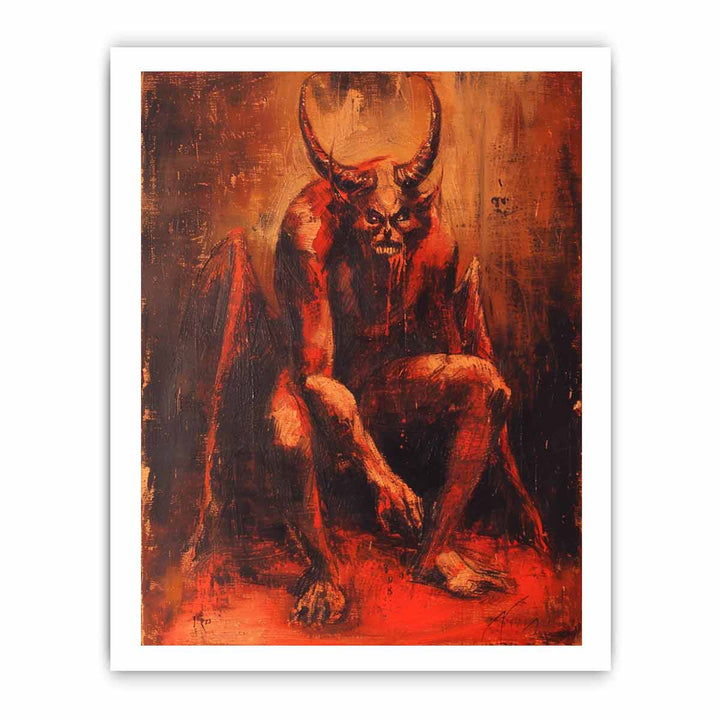 Devil Painting framed Print