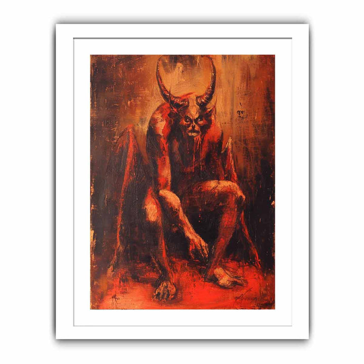 Devil Painting framed Print