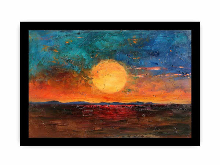 Desert Sunset framed Print