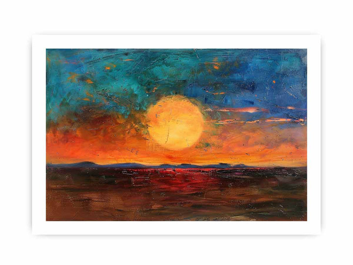 Desert Sunset framed Print