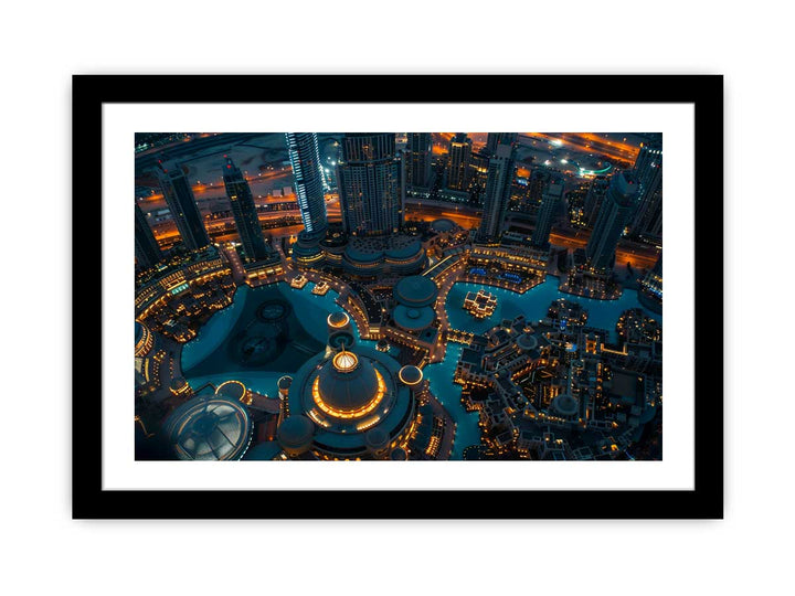 Dubai Highrise Painitng framed Print