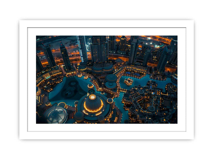 Dubai Highrise Painitng framed Print