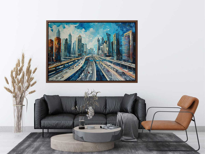 Dubai Skyline Painting Art Print