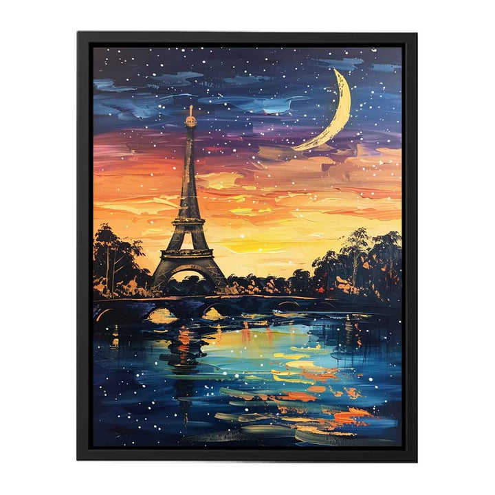 Eiffel Tower Painting canvas Print