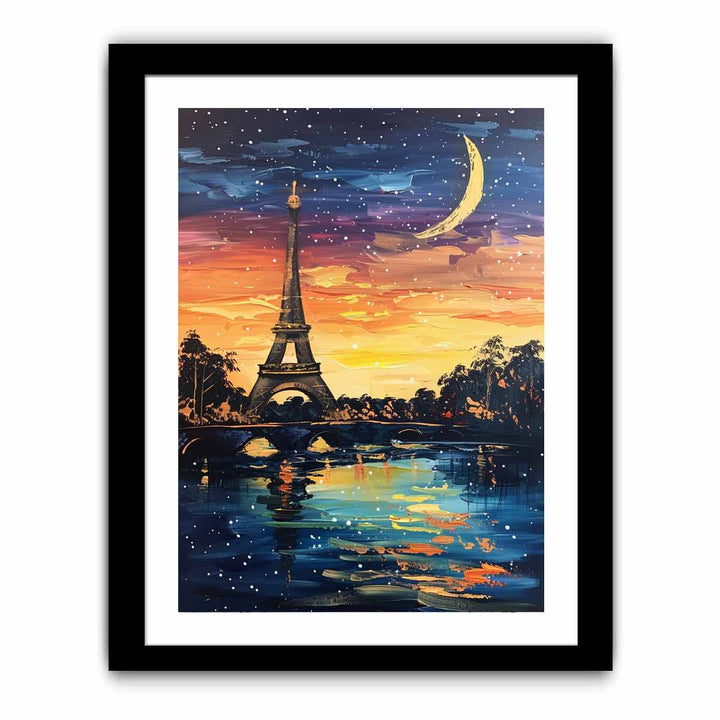 Eiffel Tower Painting framed Print