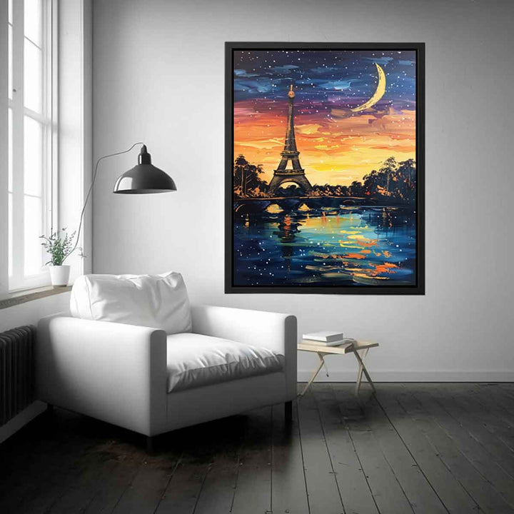 Eiffel Tower Painting  Art Print