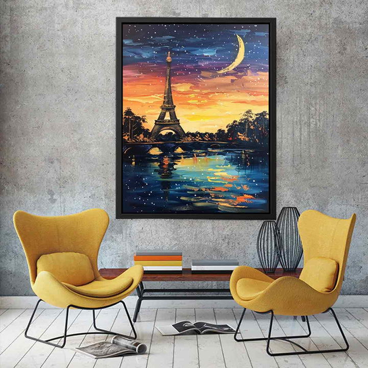 Eiffel Tower Painting  Art Print