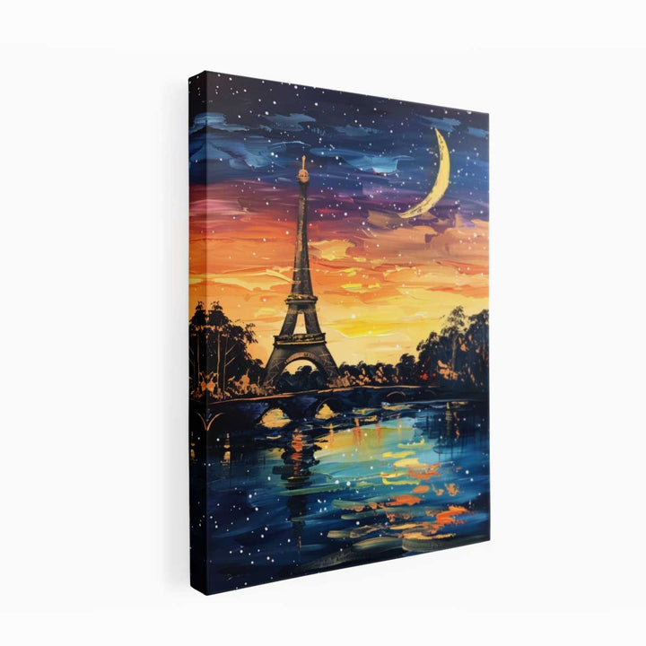 Eiffel Tower Painting canvas Print